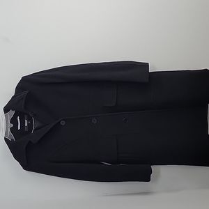 DKNY Black Wool Blend Coat